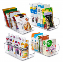 Refrigerator Compartment Transparent Storage Box Plastic Food Organizer Container Food Storage Food Tea Rack Snack Box Stackable