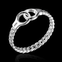 Bague de mariage Simple et créative, Style menottes, à la mode, cadeau pour amoureux, nouvelle collection