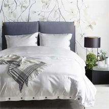 Parure de lit trois pièces | Couvre-lit avec boutons (lit simple/queen size) | Parure de lit en microfibre douce 90 g/m² pour chambre à coucher