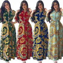 Robe chemise imprimée pour femmes, offre spéciale