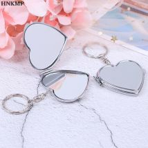 Portable Two-side Folding Make Up Mirror Mini Makeup Compact Key Chain Pocket  Mirror Women  Cosmetic Mirrors Key Ring
