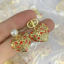 Boucles d'oreilles exquises de haute qualité, boucles d'oreilles rétro féminines, bijoux d'oreilles personnalisés au vent frais