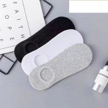 Chaussettes pour femmes noires et blanches et grises, chaussettes pour hommes et femmes, été, automne et hiver, quatre saisons, couleur unie, tube court pour hommes, chaussettes invisibles basses