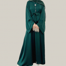 Robe multicolore de grande taille pour femmes, basique, moyen-orient, turquie, couleur unie