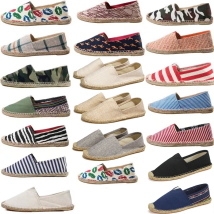 Men’s Shoes Espadrille Shoes Casual Straw Lazy One Step Sweat Absorbent Canvas Shoes Men's Fisherman Shoes Linen Shoes Large Size Single Shoes