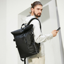 Sac à dos pour hommes sac à dos étanche enroulable femmes voyage extensible USB charge grande capacité pochette d&#39;ordinateur Mochilas