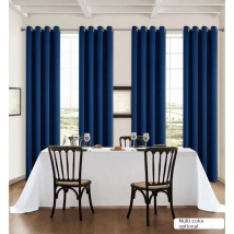 Blackout Curtains - 100% Light Blocking Fabric (Double-Sided Matte Thermal Insulated Noise Reducing Ready-Made For Living Room/Bedroom)​