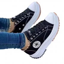 Nouvelles baskets à plateforme pour femmes, chaussures de tennis respirantes en toile pour femmes, mode féminine, antidérapantes, décontractées, sport