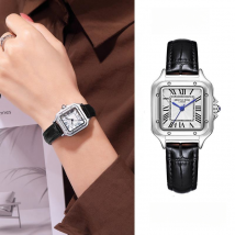 Montre à Quartz carrée pour femmes, avec chiffres romains, horloge de luxe classique, montre-bracelet pour dames