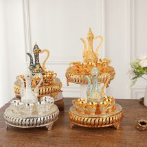 Meubles de maison ensemble de vin de luxe léger ornements de pot de vin de bureau à domicile décoration emballage de vin blanc verre à vin pot de vin cadeau
