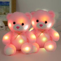 Jouets en peluche lumineux, haute Simulation, jouet décoratif respirant, ours en peluche lumineux, jouets pour enfants