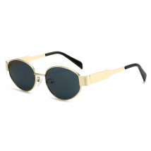 Elliptical Sunglasses Small Round Metallic Fashion Sunglasses For Men And Women