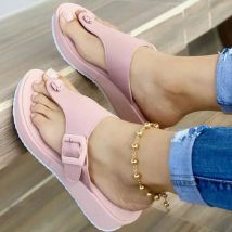 Tongs mode pour femmes, sandales à plateforme de plage