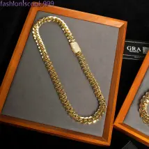 Collier ras du cou à maillons personnalisés en or, chaîne cubaine Miami, 20mm