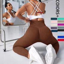 hot-selling threaded seamless yoga pants butt lifting fitness peach butt sports pants trousers yoga legging