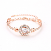 Rose Gold Popular Bracelet Zircon Simple Women's Wear Bracelet Korean Crystal Hand Jewelry