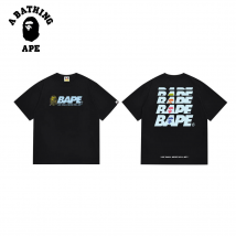 T-shirt à manches courtes pour homme avec imprimé tête de singe camouflage BAPE