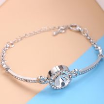 Bracelet de mode coeur océan Bracelet en cristal de Zircon ins Bracelet sauvage