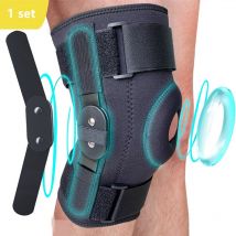 Genouillère articulée pour déchirure du ménisque : support réglable pour les douleurs au genou avec charnières métalliques amovibles et stabilisateurs latéraux intégrés