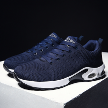Men's shoes men's new men's air-cushion shoes men's mesh shoes flying weaving sports trendy shoes breathable casual running shoes men's shoes