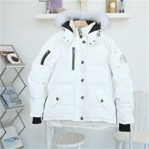 Canada Wind Big Goose Scissors Winter Down Jacket for Men and Women Real Fox Big Fur Collar Couple Thickened Jacket