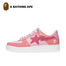 A BATHING-APE Classic Lacquer Leather Double Splicing Trendy Fashion Board Shoes Air Force No.1 Board Shoes Men's And Women's Same Style