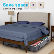 bed storage box transparent foldable bed storage box wardrobe clothes finishing cotton quilt storage bag