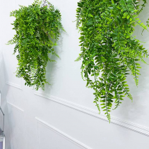 Plantes suspendues, feuilles d'eucalyptus, fausses plantes artificielles, décoration murale de jardin en pot blanc