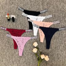 Women's  sexy rhinestone underwear women's breathable thin T pants hip lace ladies thong briefs