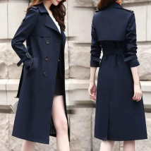 Trench femme manteau long drapé soyeux manteau long au dessus du genou