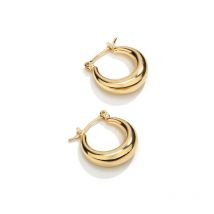 Boucles d'oreilles simples et tendance pour femmes, boucles d'oreilles à clip rondes et circulaires