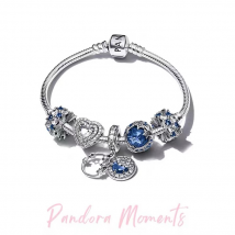 Ensemble de bracelets Pandora925 Silver Sparkle Star Bestie cadeau bracelet de luxe léger pour couple fille