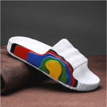 Chaussons antidérapants pour hommes et femmes, semelles épaisses, antidérapants, pour la salle de bain, motif vaches, pour couple, pour la maison