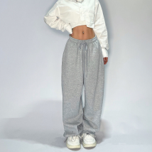 Vêtements pour femmes pantalons de survêtement décontractés gris pantalons amples pantalons de jogging de rue pantalons de survêtement noirs