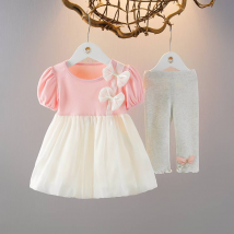 Robe d'été à manches courtes pour fille, ensemble de jupe à gâteau pour bébé fille, ensemble de jupe de princesse.