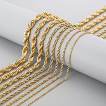 Collier en acier inoxydable plaqué or avec pendentif en forme de feuille de palmier pour homme