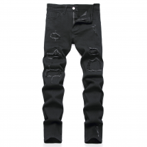 Vetement homme moulant stretch couleur unie usure jean homme petites jambes tendance