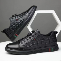 Chaussures décontractées respirantes à motif crocodile pour hommes, baskets tendance et polyvalentes à enfiler, style Forrest Gump, été 2023