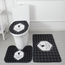 Nouveau Tapis de sol de toilette imprimé 3d Seafloor tapis salle de bain salle de bain trois pièces tapis