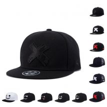 Casquette de baseball à visière plate avec lettre X, mode de rue, casquette de mode pour hommes et femmes, casquette de basket-ball hip-hop rap hip hop