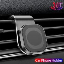 Support de navigation fixe pour voiture avec clip de voiture, sortie d'air puissante, support de téléphone portable à aspiration magnétique