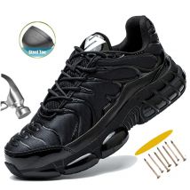 Safety For Men Breathable Construction Working Boots Non-slip Anti-smashing Indestructible Shoes Hiking Sneakers