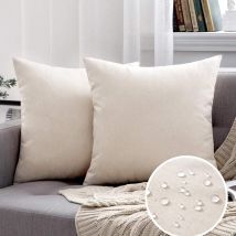3 Colors Outdoor Cushion Cover 45x45cm Throw Pillow Cover Waterproof Square Garden Pillowcase For Sofa Bed Living Room
