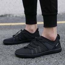 Chaussures pieds nus pour hommes Chaussures de cross-training minimalistes à enfiler Chaussures de marche à bout large Semelle zéro drop Baskets de course sur sentier Entraînement de gym Décontracté