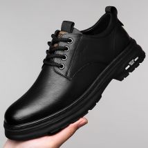Men's Business Formal Shoes Men's Moccasin Breathable British Style A Footstool Soft Leather Soft Bottom Casual Men's Shoes