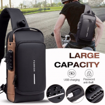 2023 new chest bag men's business anti-theft shoulder bag technology USB lightweight outdoor men's messenger chest bag
