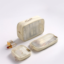 Sacs pour femmes Trousse de toilette portable en maille pour cosmétiques, mini trousse de toilette de voyage, trousse de toilette pour voyage d'affaires, trousse de toilette en maille pour cosmétiques et rouge à lèvres
