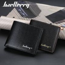 Men's Slim Leather Wallet – Grained Cowhide Card Holder (Minimalist & RFID Blocking)​
