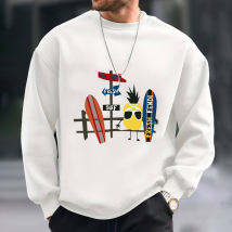 Sweat à capuche fin imprimé, sweat-shirt 100 % coton, style imprimé, tendance, sweat-shirt, sweat à capuche fin, grande taille