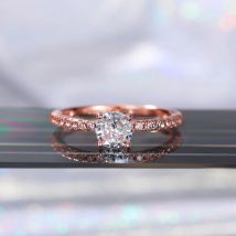 Bague de fiançailles Huitan prête à l'emploi pour femme, bague de mariage, bague de fiançailles, bague fine et élégante, bijoux pour femme, livraison directe